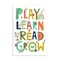 Stupell Industries Play Learn Read Grow Typography Wall Plaque Art